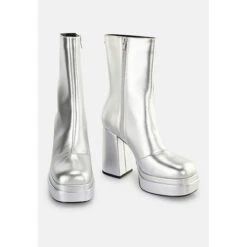 Buffalo Ankleboots May Zip Boot Mid Ankle Boots - Silber -Ausgewählte Fashion Boots-Geschäfte 29171437 03