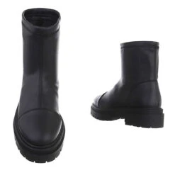 Plateaustiefeletten , Blockabsatz, - Schwarz -Ausgewählte Fashion Boots-Geschäfte 29234183 03
