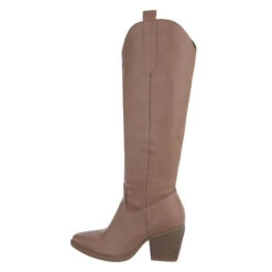 Western- & Bikerstiefel Reißverschluss, Blockabsatz, Reißverschluss