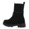 Flache Stiefeletten Lochschnürung, Blockabsatz, - Schwarz -Ausgewählte Fashion Boots-Geschäfte 29239176 01