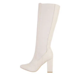 High-Heel Stiefel Reißverschluss, Blockabsatz,