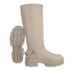 Plateaustiefel Reißverschluss, Blockabsatz, Kette -Ausgewählte Fashion Boots-Geschäfte 29239982 02