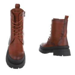 Schnürstiefeletten Lochschnürung, Blockabsatz, Used Look -Ausgewählte Fashion Boots-Geschäfte 29248547 03