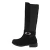 Flache Stiefel Reißverschluss, Blockabsatz, Dekoschnallen - Schwarz -Ausgewählte Fashion Boots-Geschäfte 29430471 01