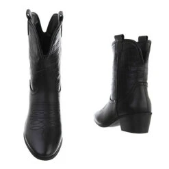 Western- & Bikerboots , Blockabsatz, Used Look - Schwarz -Ausgewählte Fashion Boots-Geschäfte 29435135 03