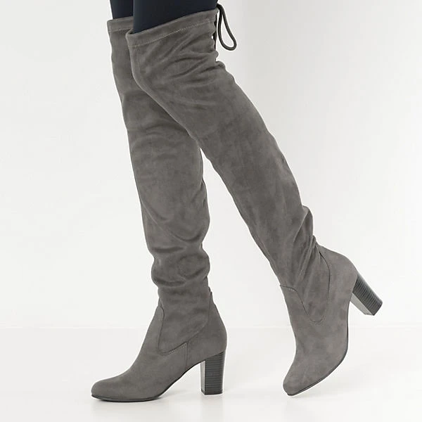 Caprice Britt Overknee-Stiefel - Grau 4 Caprice Britt Overknee-Stiefel - Grau – Bild 2